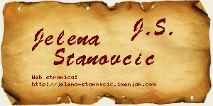 Jelena Stanovčić vizit kartica
